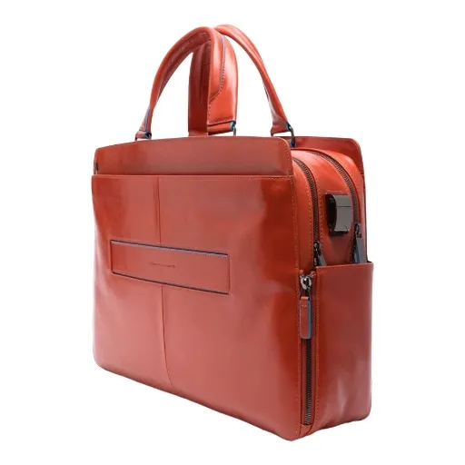 -PIQUADRO Cartella 2 Manici 2 Comparti in Pelle Porta PC CA6590B2/CU4 Cuoio