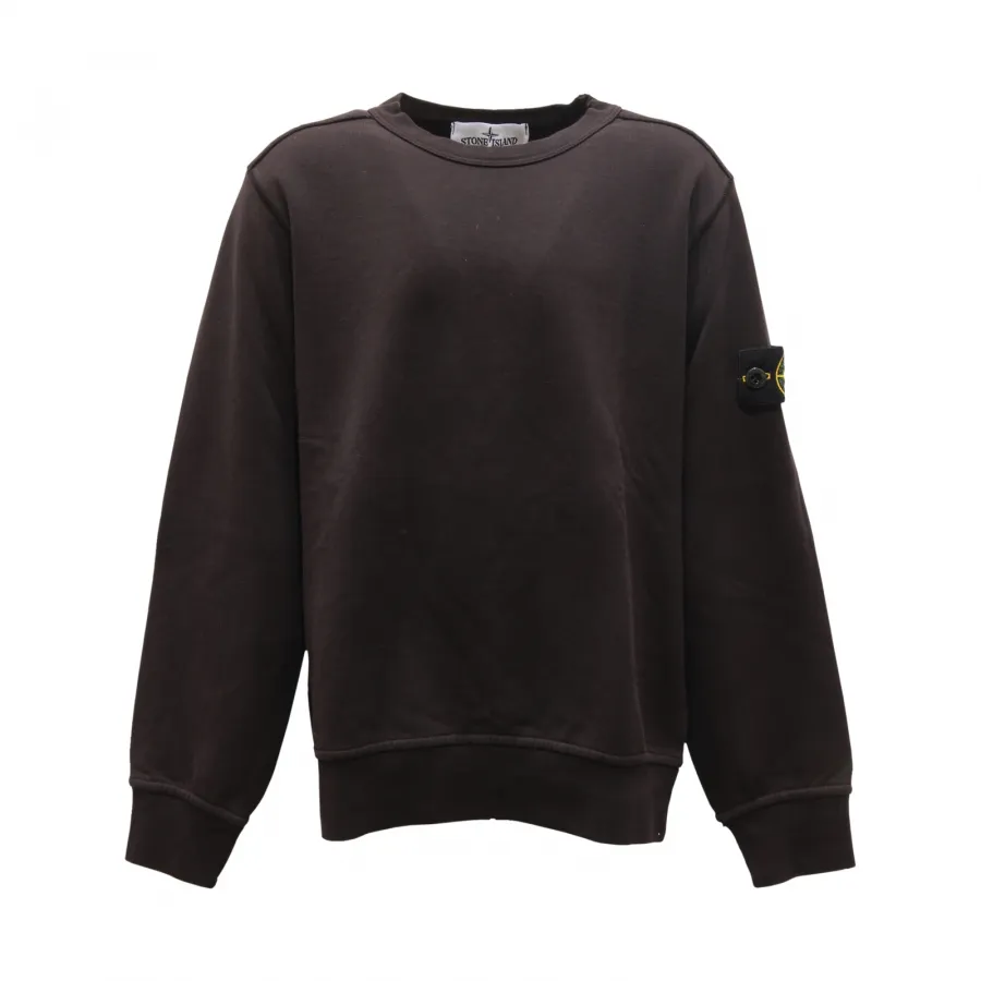 1340AS felpa bimbo STONE ISLAND kids boy sweatshirt black
