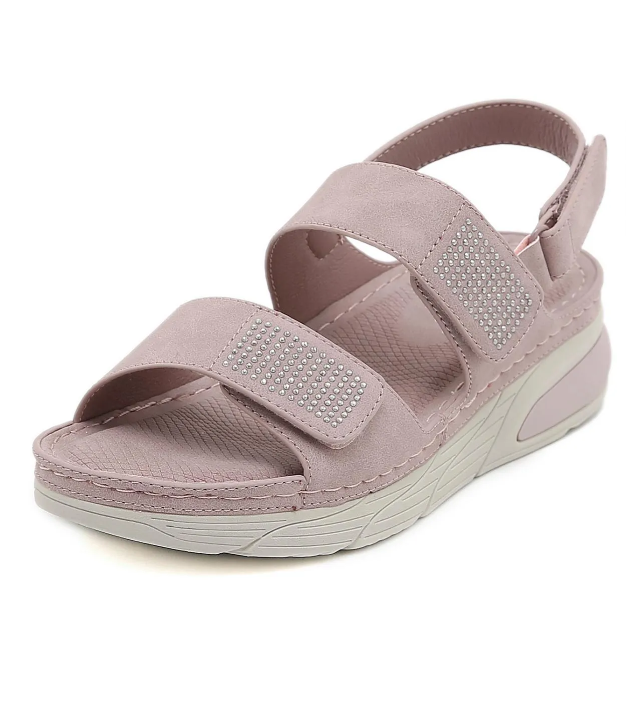 2023 New Classics Sandali da donna con plateau Scarpe con tacco basso per donna Crystal Casual Scarpe da donna Sandali con tacco
