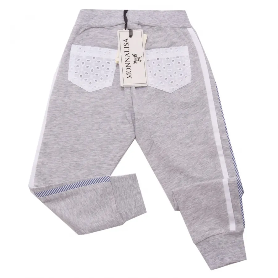 6243AC pantalone tuta bimba girl MONNALISA grey sweatpants kid