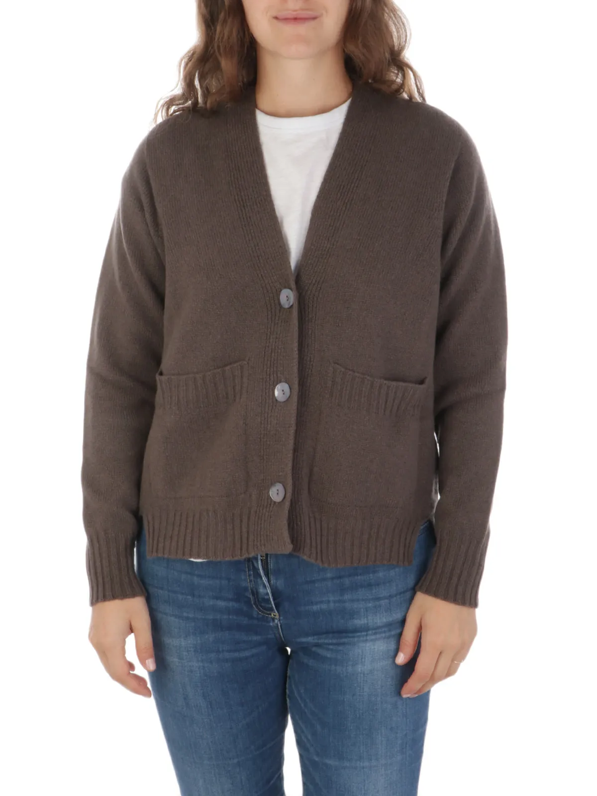 7.1 SETTEPUNTOUNO ---------- Cardigan Donna Boxy in Lana Merino ---------