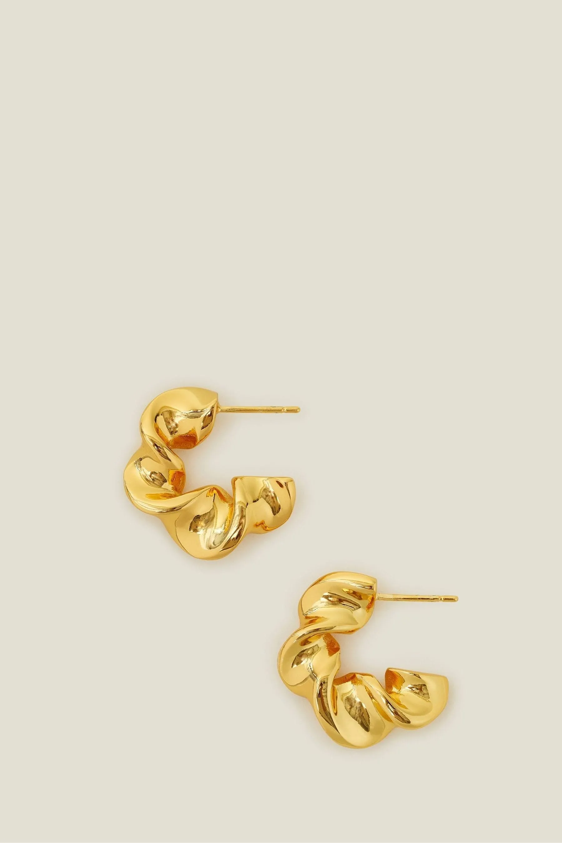 Accessorize - Orecchini a cerchio placcati 14ct