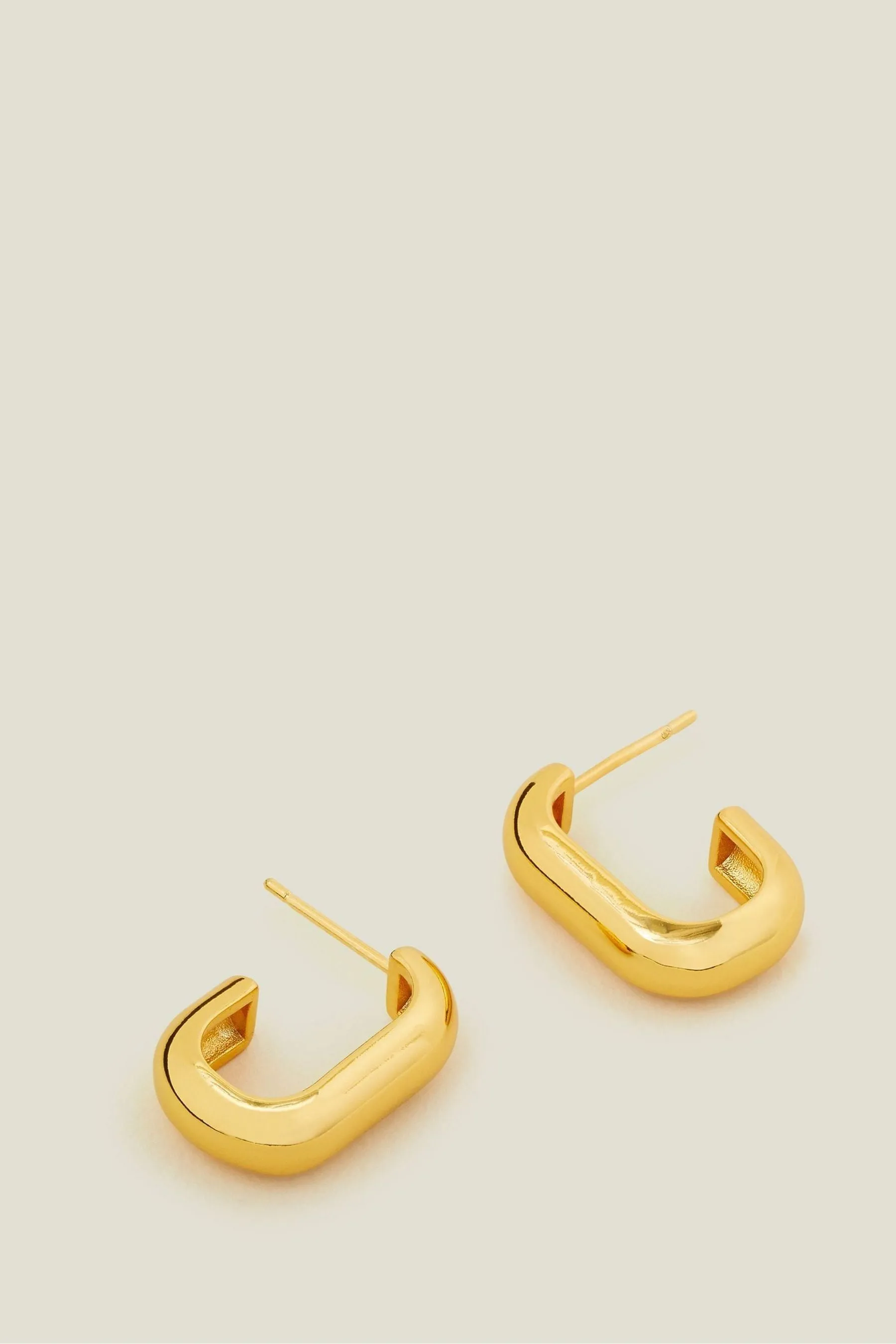 Accessorize - Orecchini a cerchio spessi placcati 14 carati