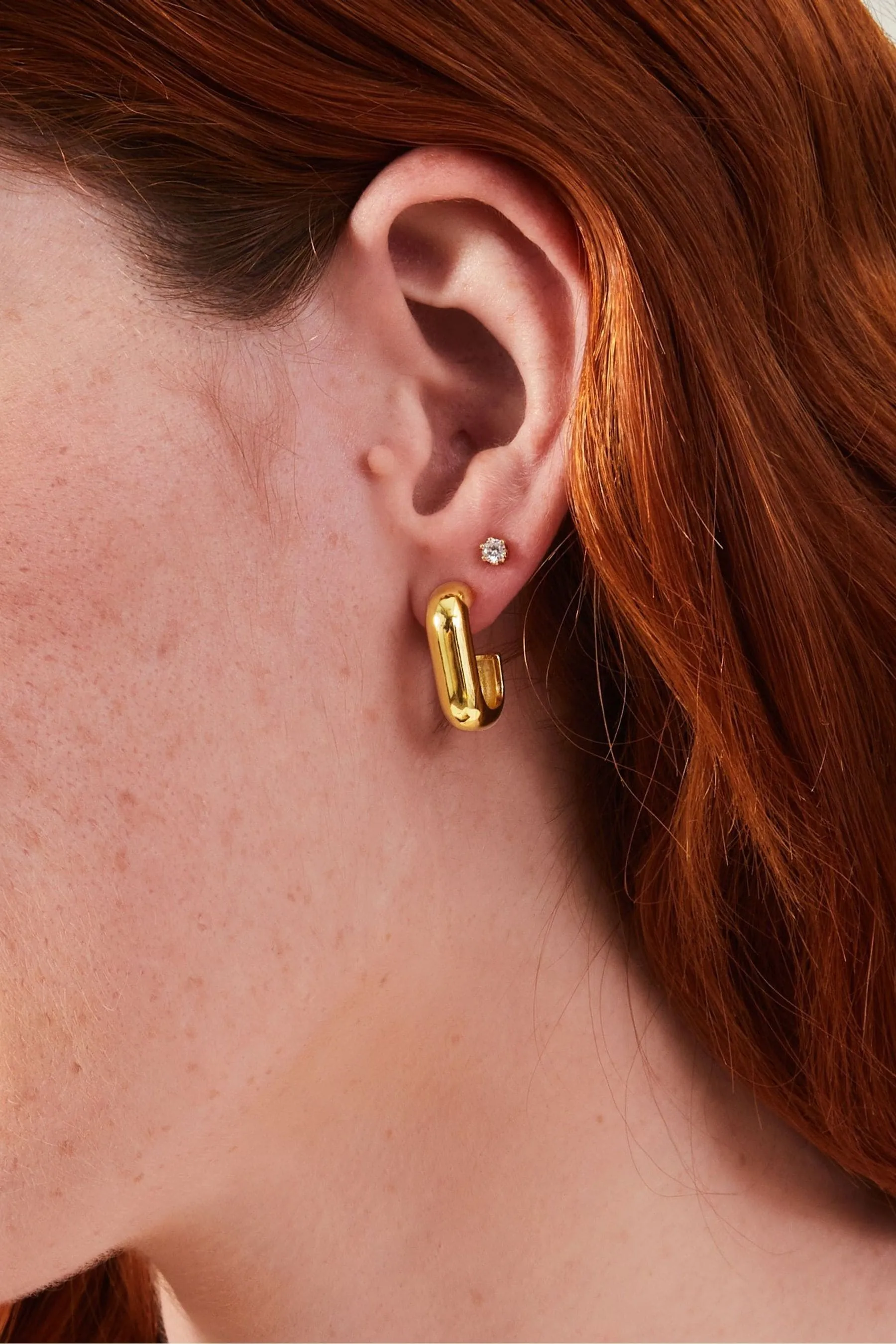 Accessorize - Orecchini a cerchio spessi placcati 14 carati