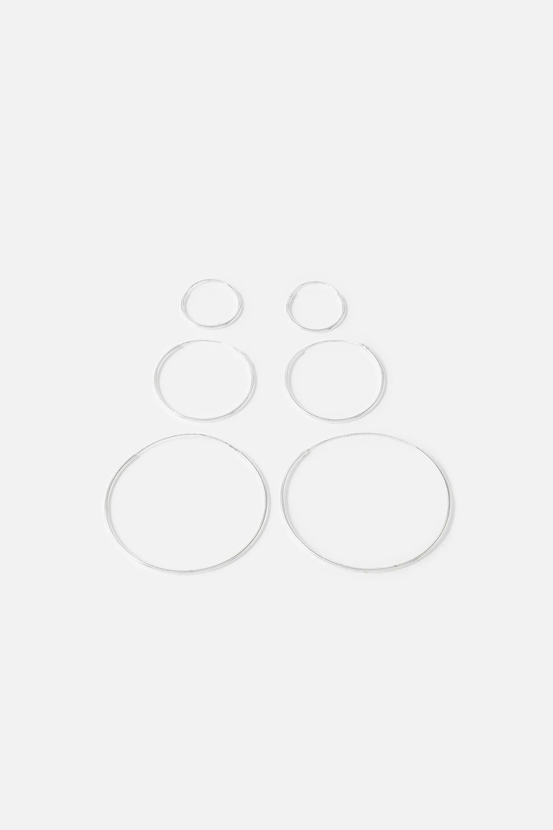 Accessorize - Set di orecchini a cerchio tinta unita