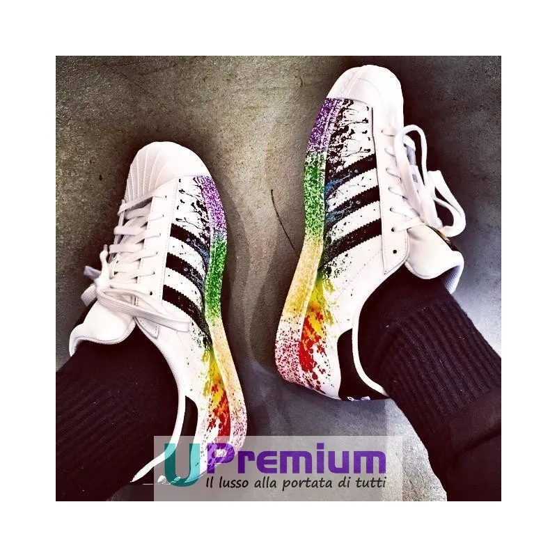 Adidas Superstar Pride Multicolor Schizzi di Colore Vernice