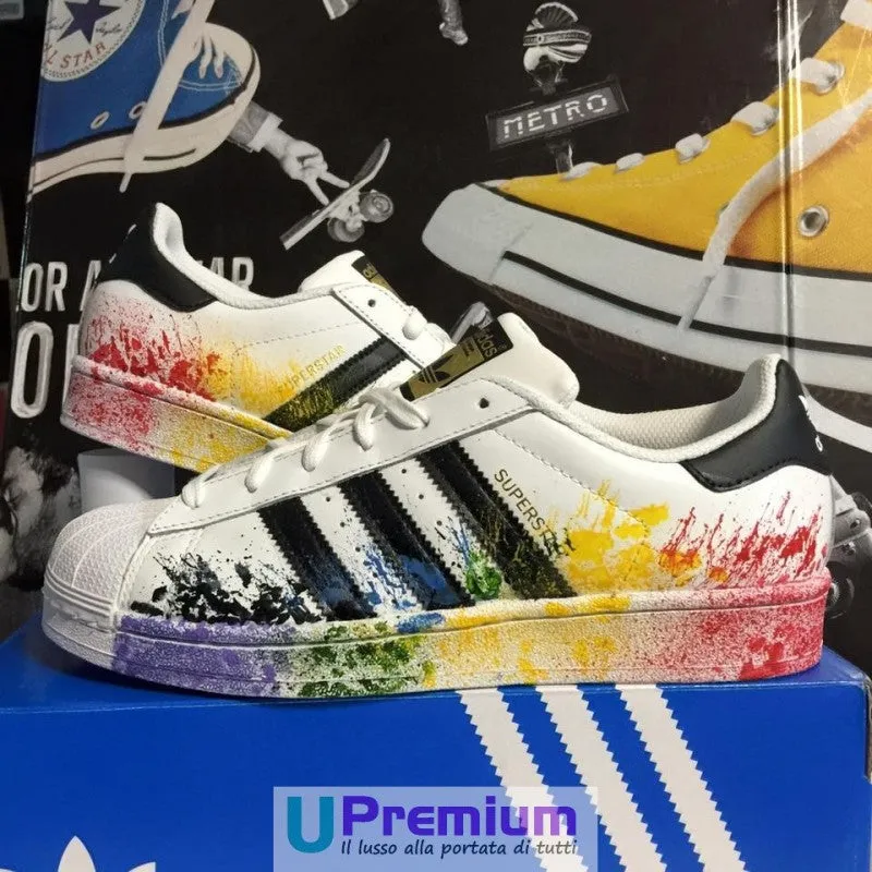 Adidas Superstar Pride Multicolor Schizzi di Colore Vernice