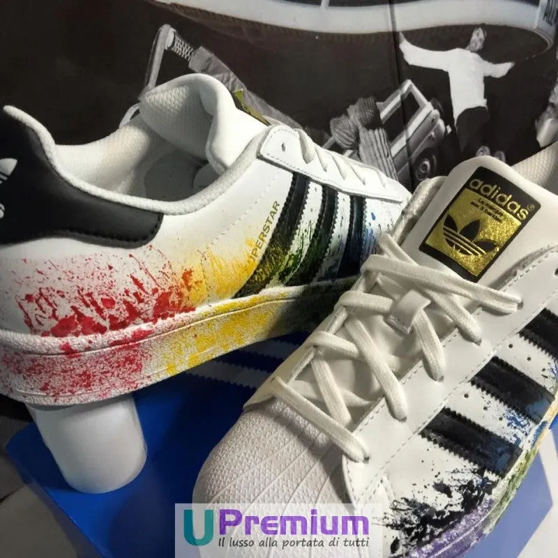 Adidas Superstar Pride Multicolor Schizzi di Colore Vernice