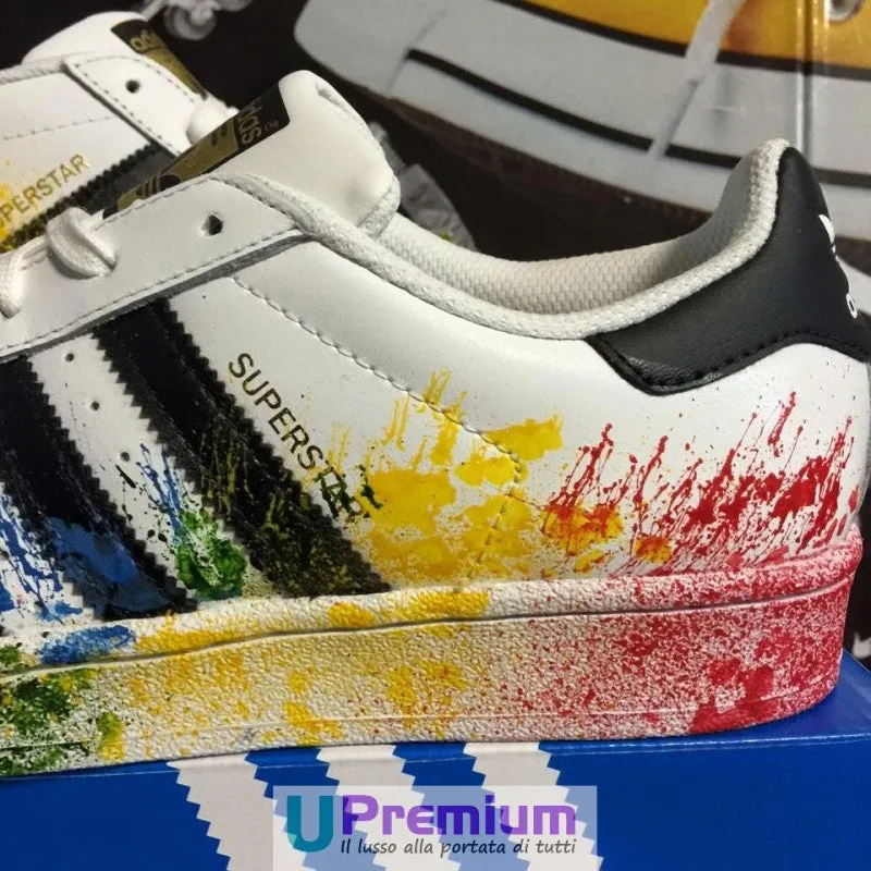 Adidas Superstar Pride Multicolor Schizzi di Colore Vernice