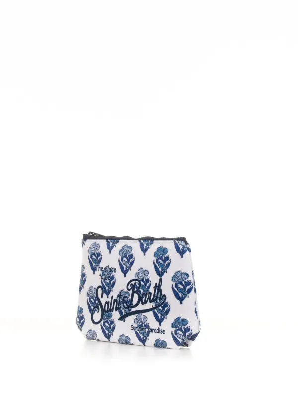 Aline clutch bag with all-over flower print