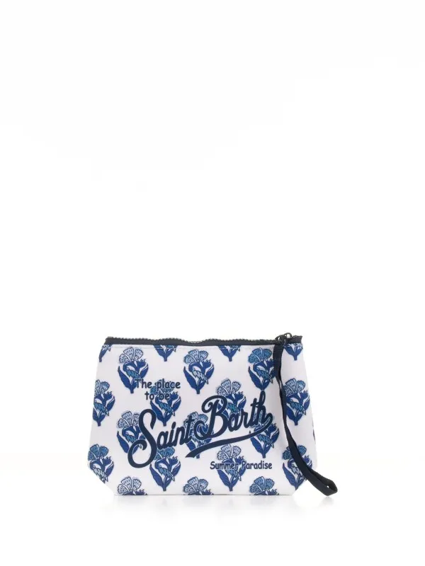 Aline clutch bag with all-over flower print