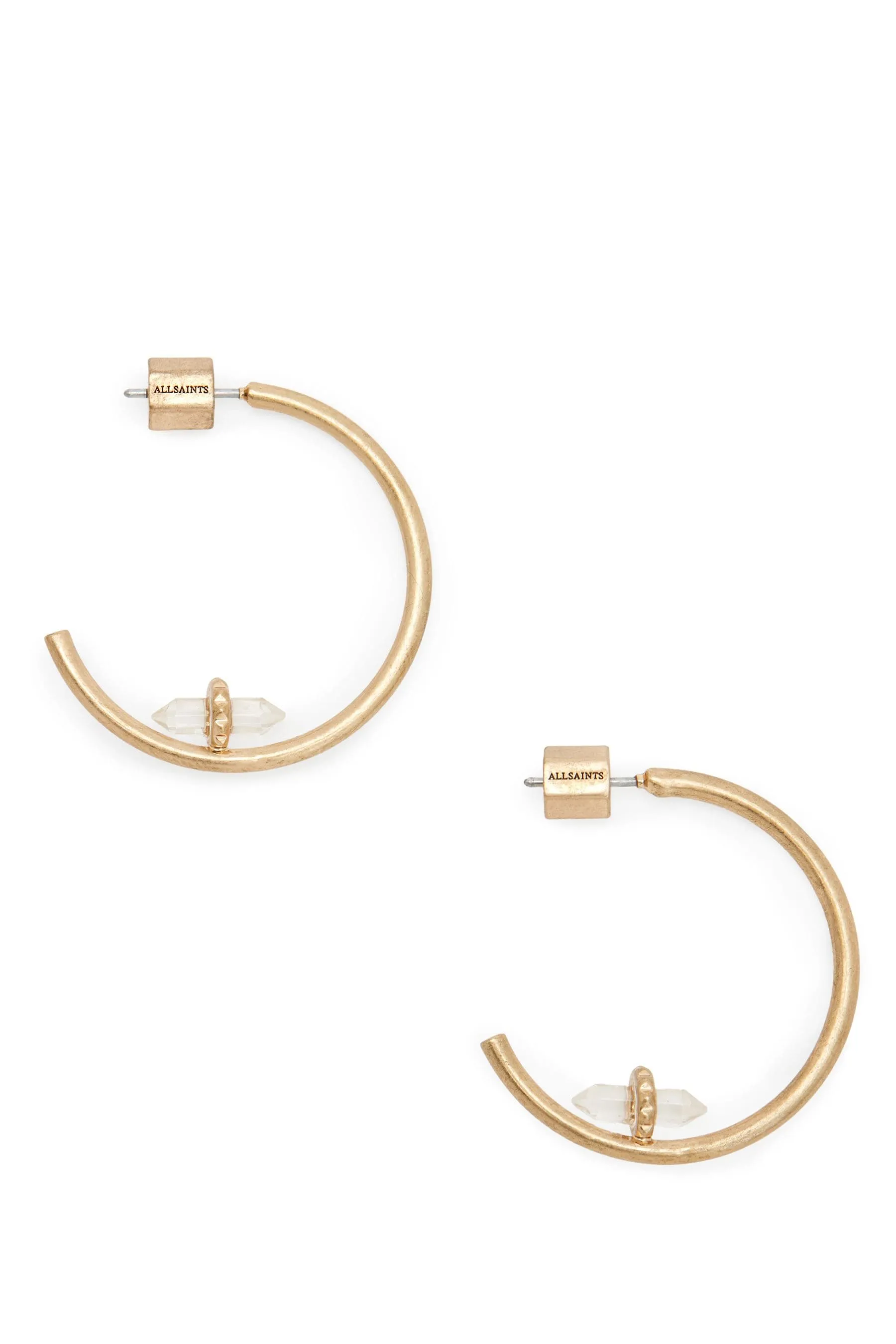 AllSaints - Oro Stone - Orecchini a cerchio