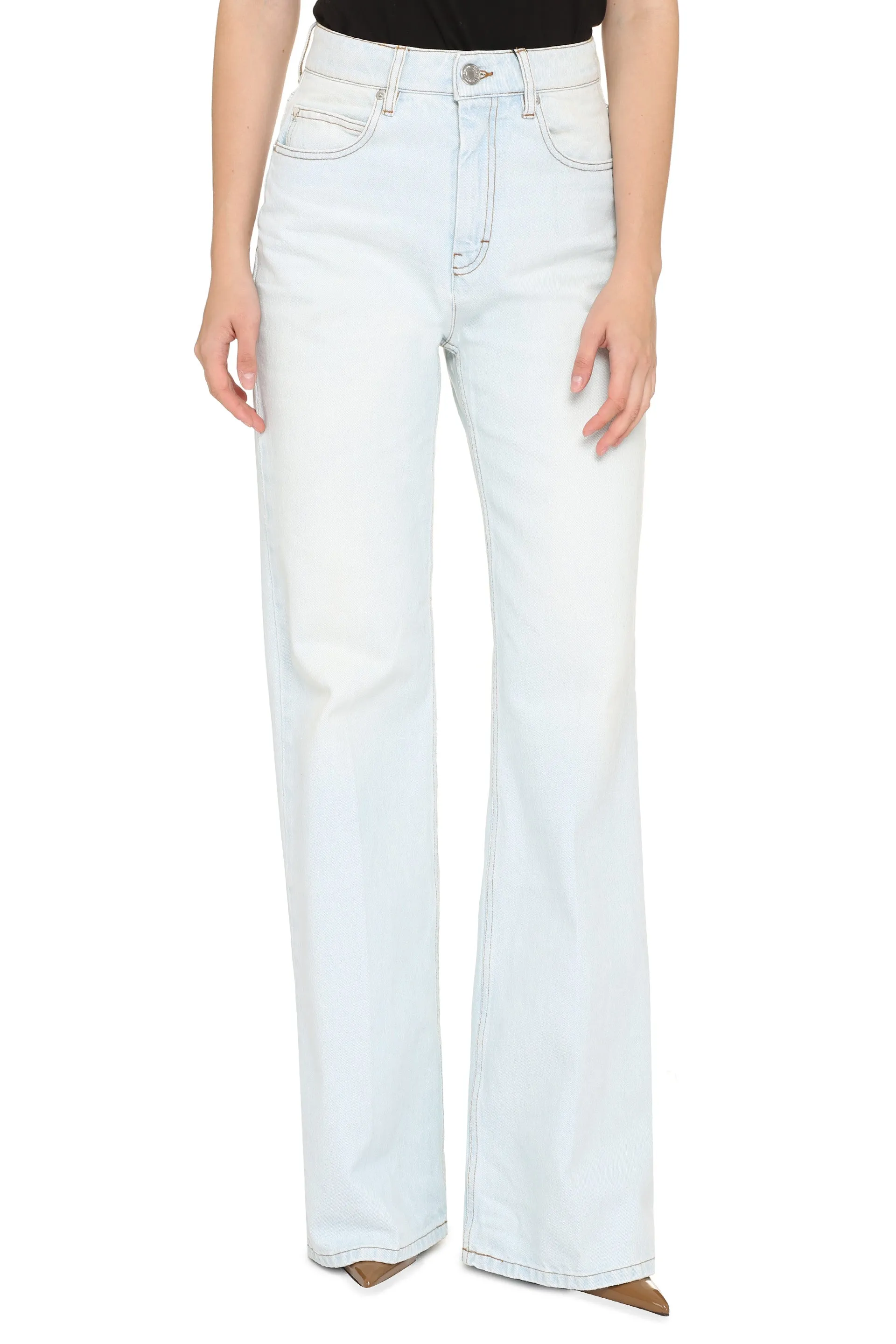 AMI PARIS Jeans flare a vita alta