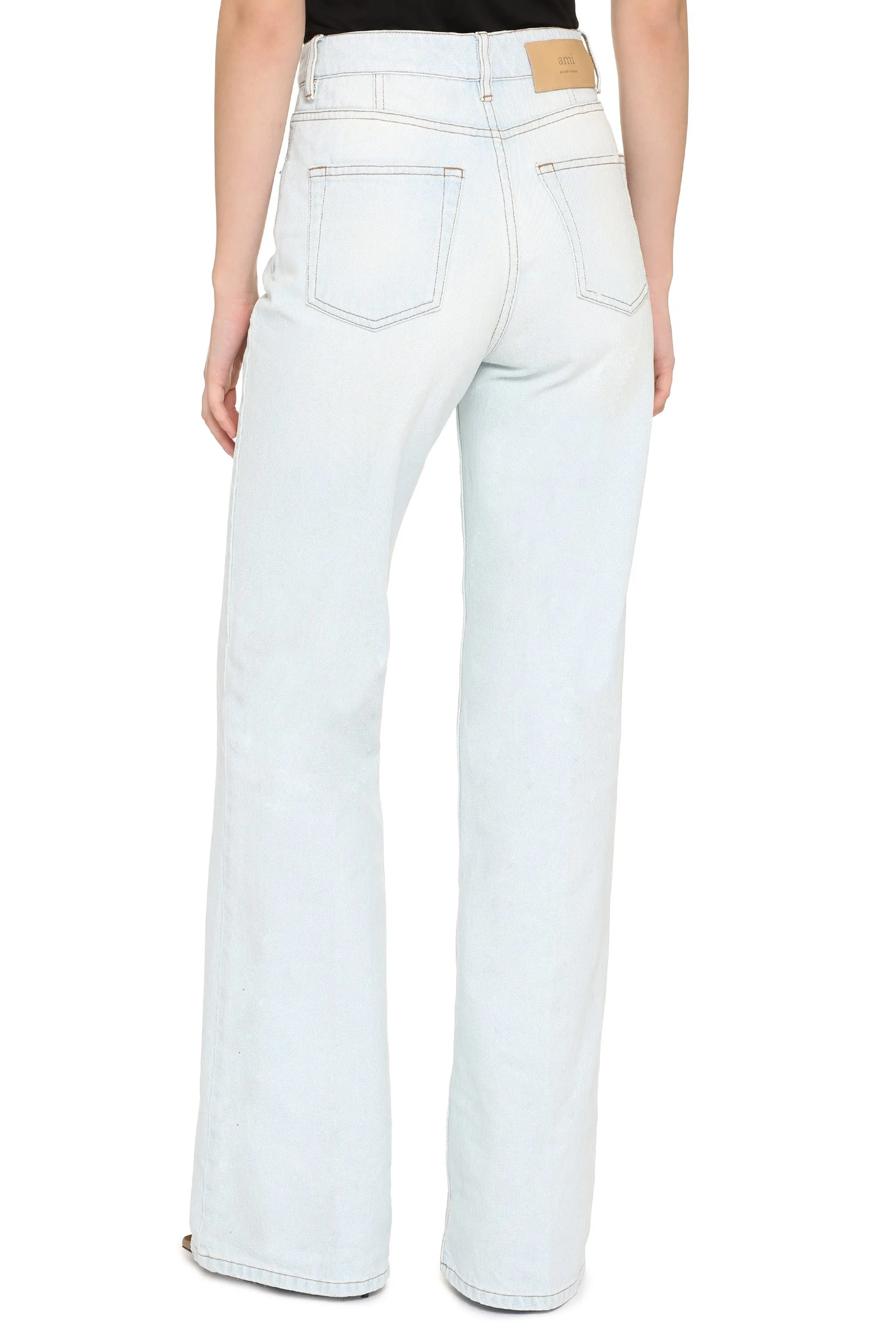 AMI PARIS Jeans flare a vita alta