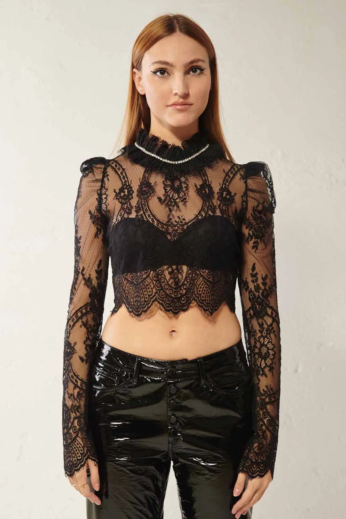 ANIYE BY Top cropped in pizzo ELETTRA