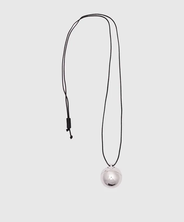 ANNIKA INEZ Collana con ciondolo sfera a specchio in argento 635