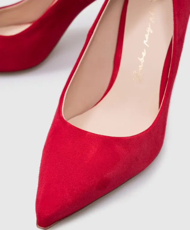 Babe Pay Pls Barchette in camoscio rosso 201801149S