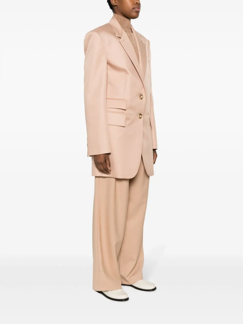 Blazer monopetto azoto in beige - donna