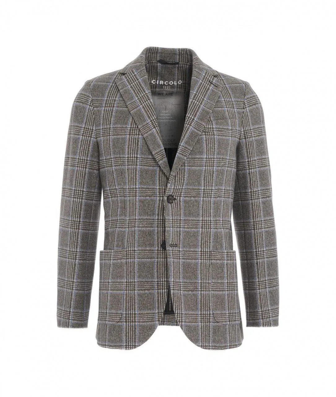 Blazer monopetto in Glen Check nero nero