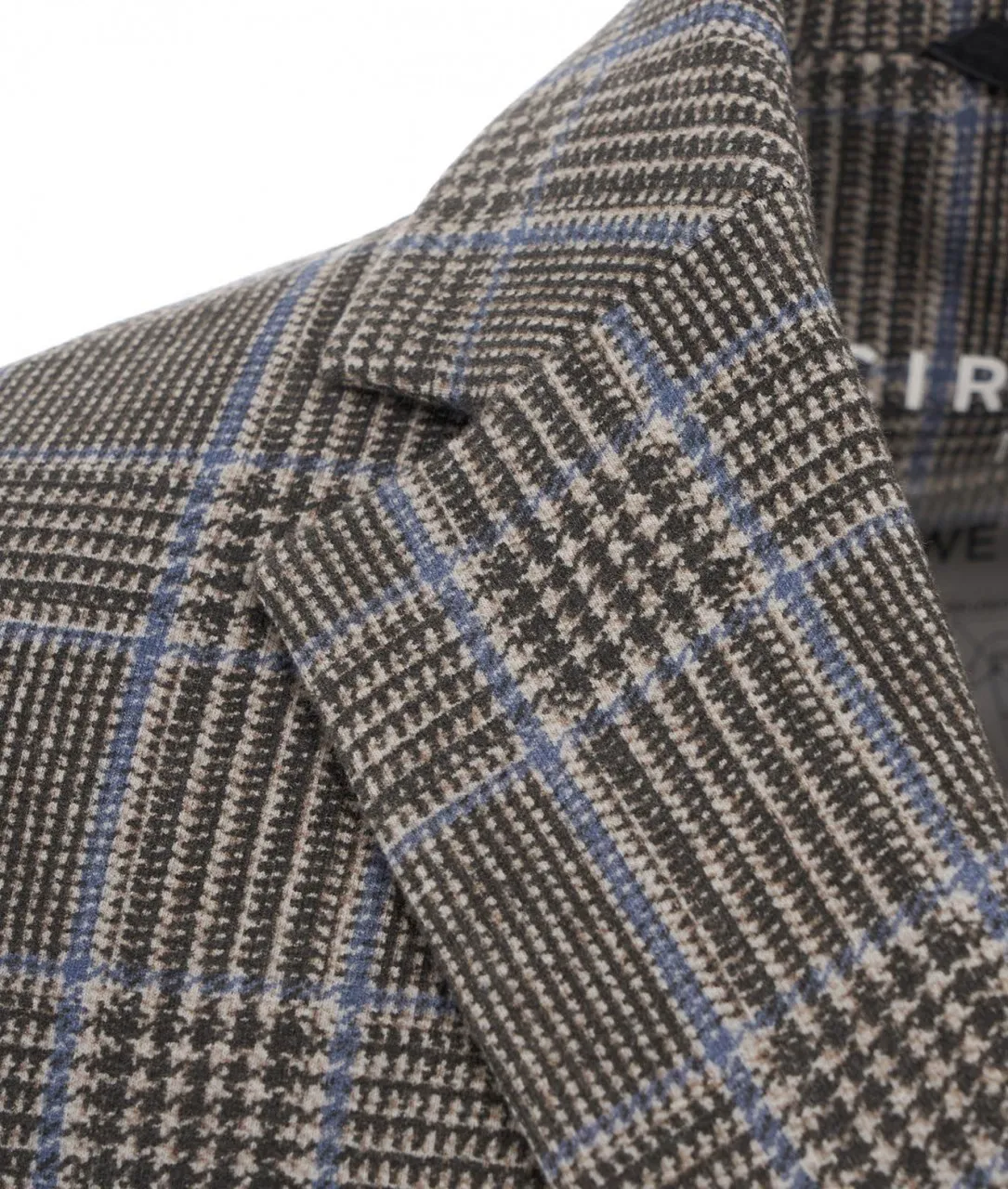 Blazer monopetto in Glen Check nero nero