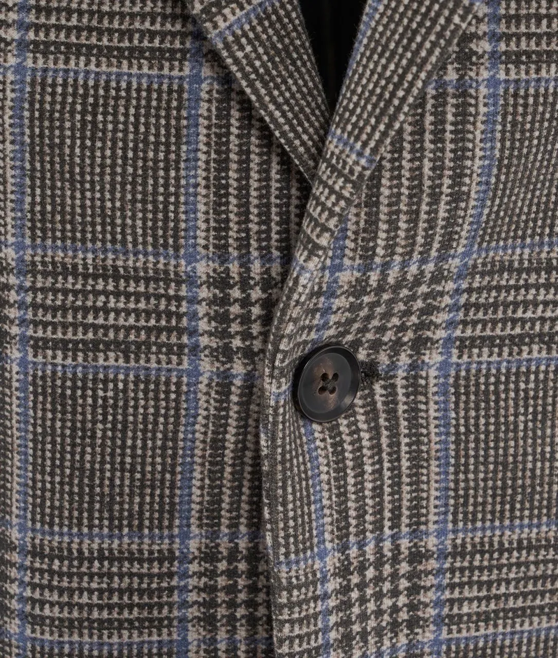 Blazer monopetto in Glen Check nero nero