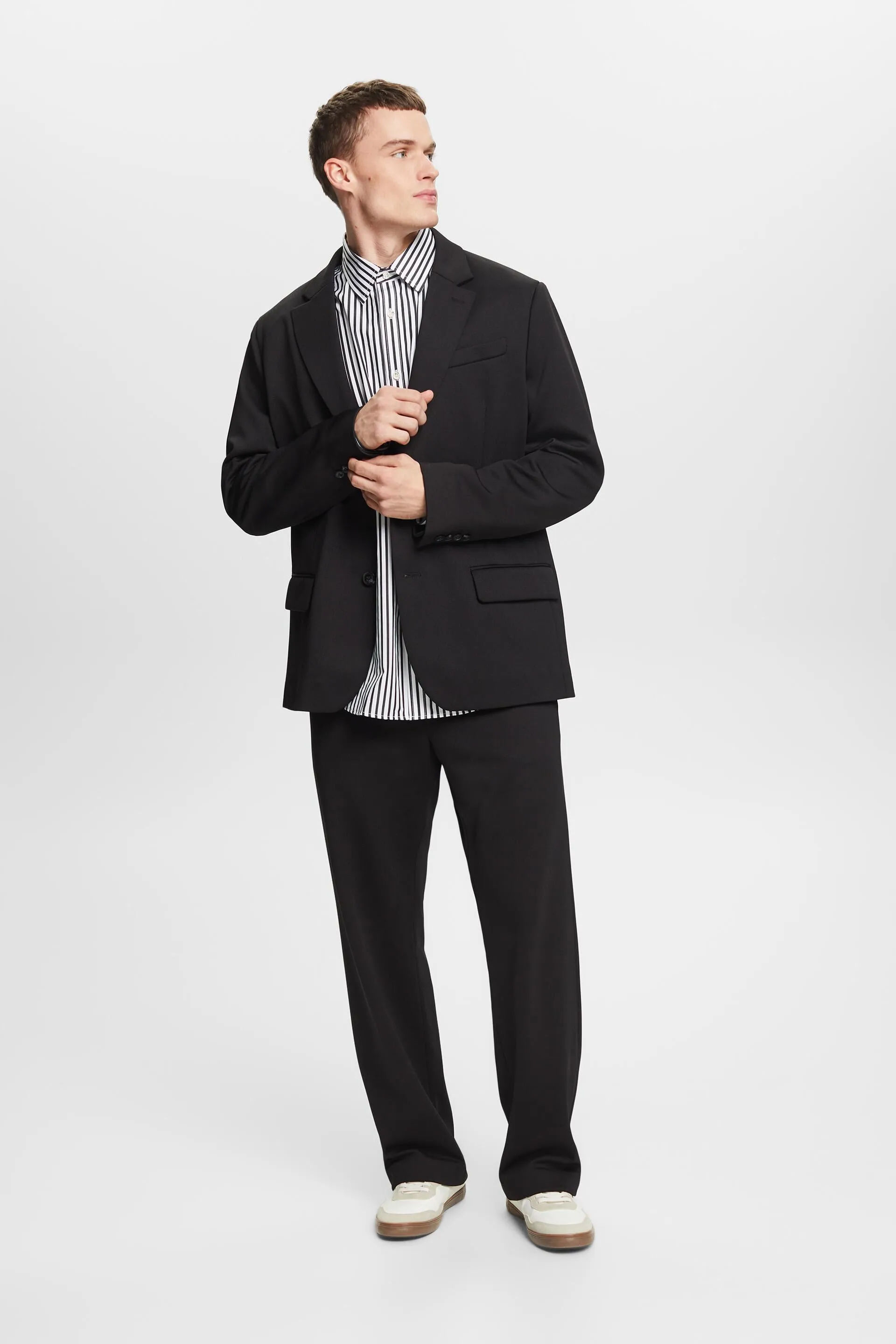 Blazer monopetto in twill