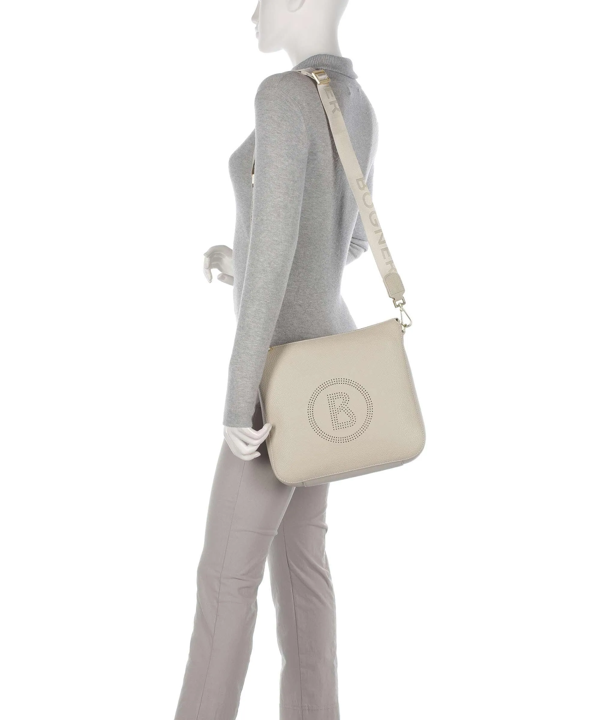  Bogner Sulden Hedwig Borsa a spalla pelle beige  