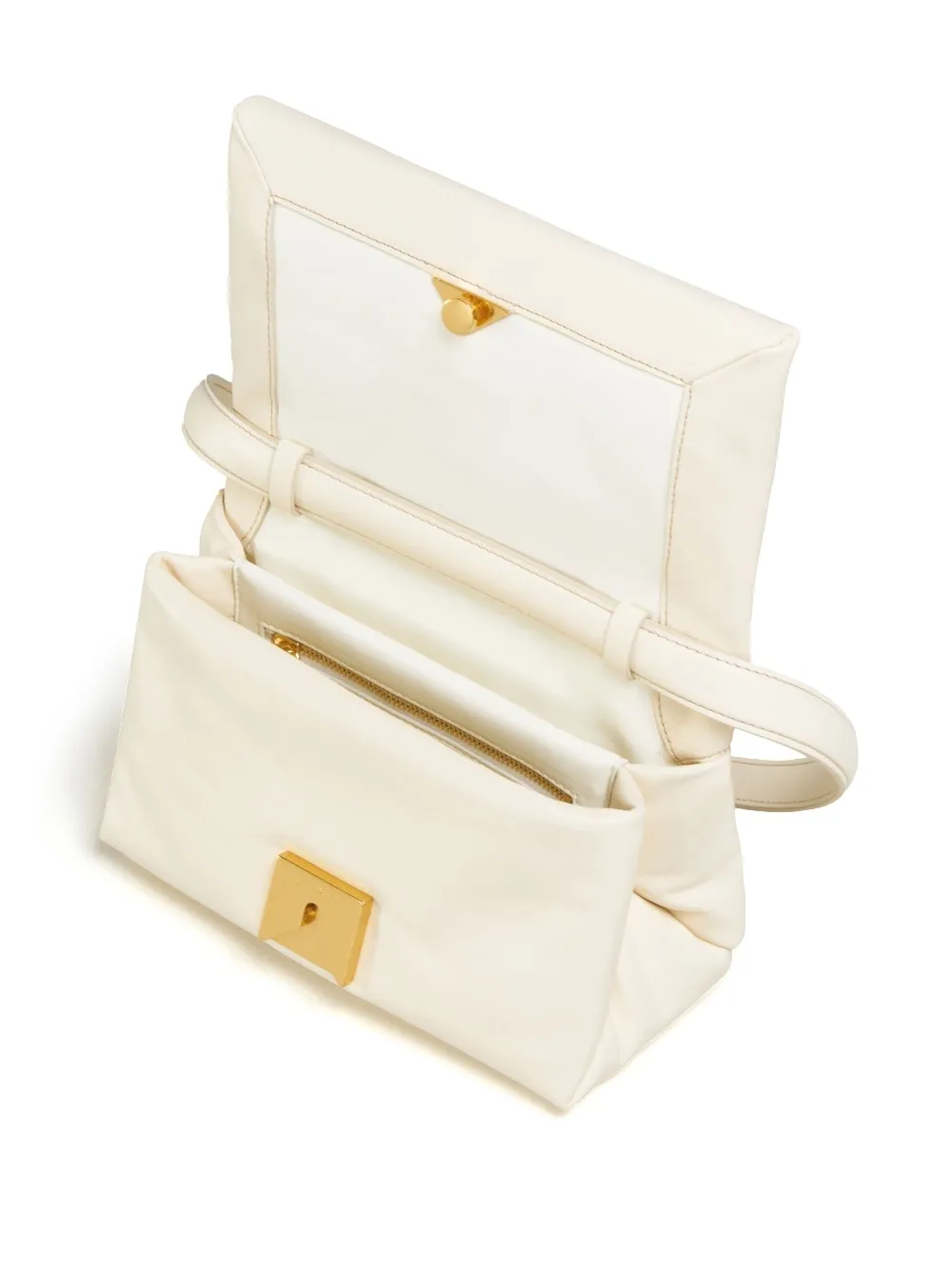 Borsa a spalla imbottita in beige - donna