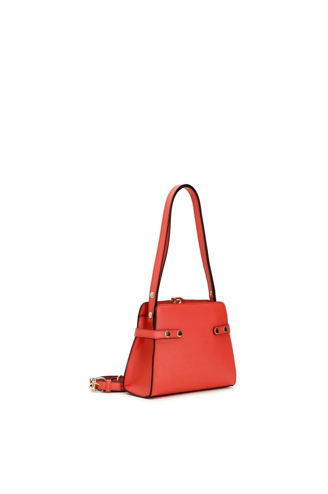 borsa a spalla rigida con monogramma smaltato