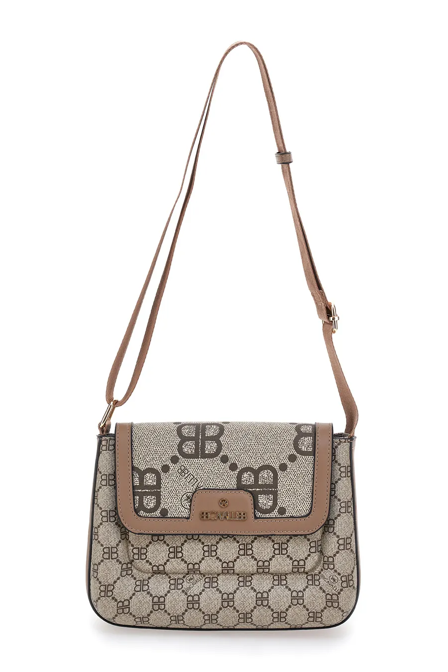 Borsa a Tracolla Khaki e Beige B Cavalli 1310
