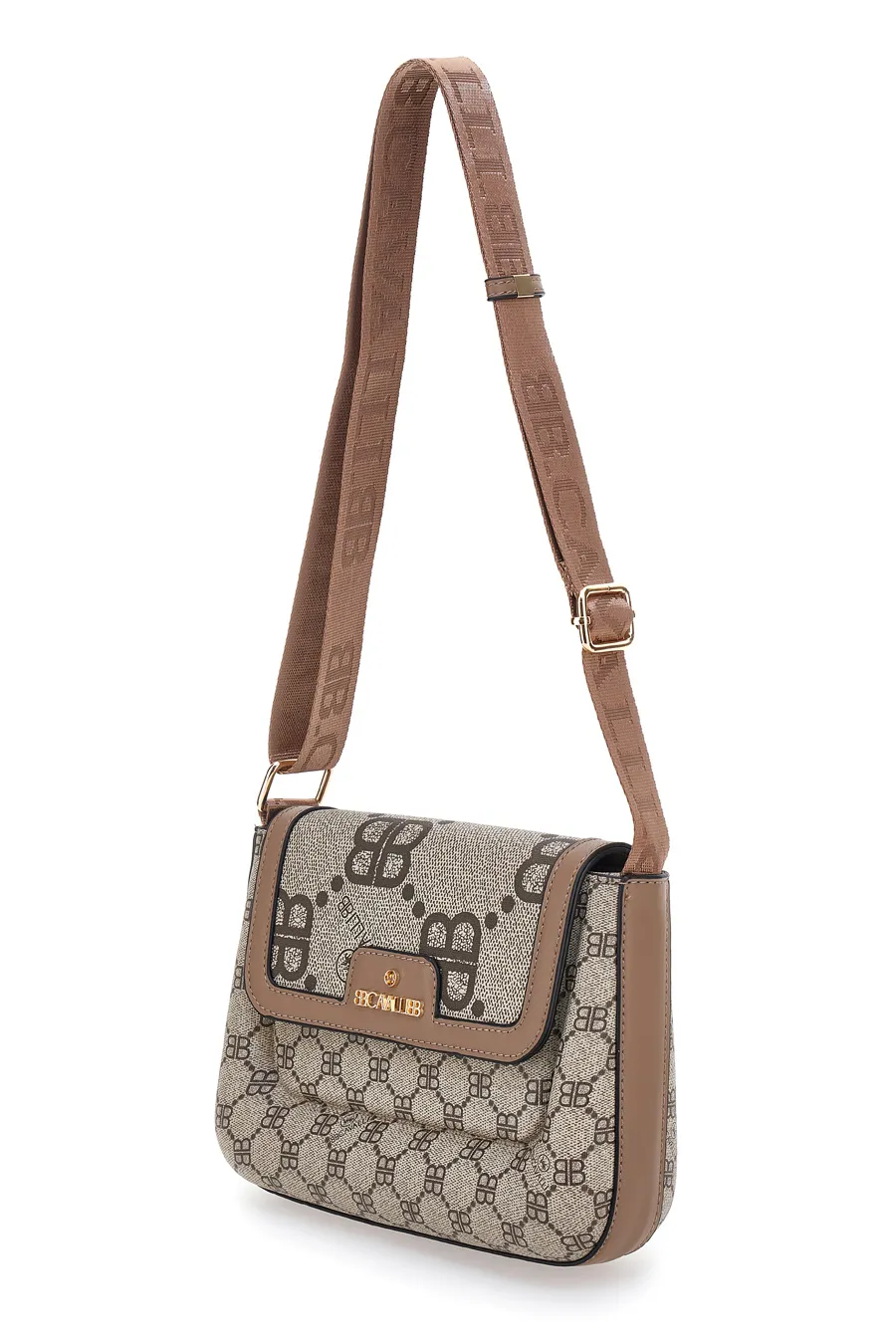 Borsa a Tracolla Khaki e Beige B Cavalli 1310