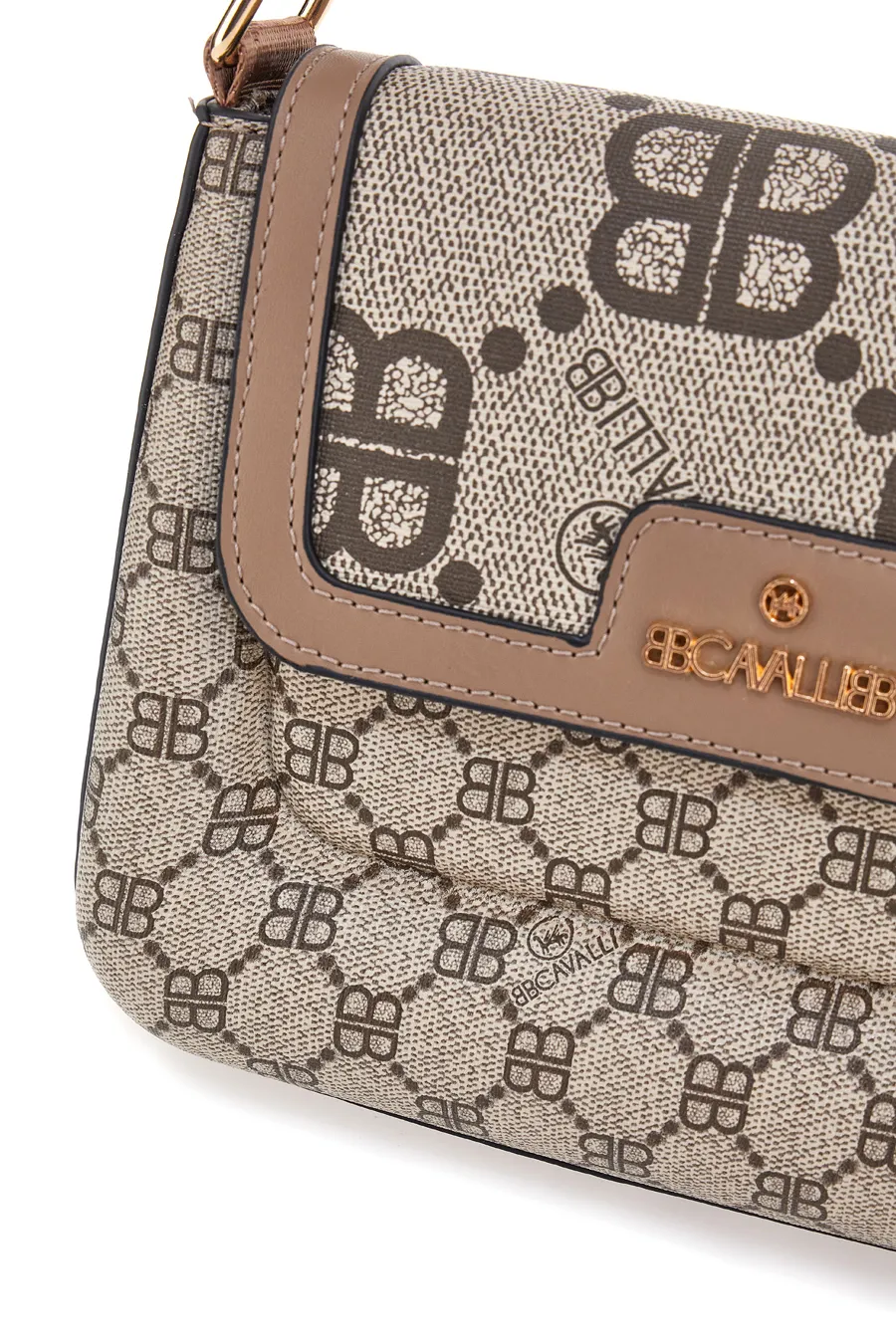 Borsa a Tracolla Khaki e Beige B Cavalli 1310