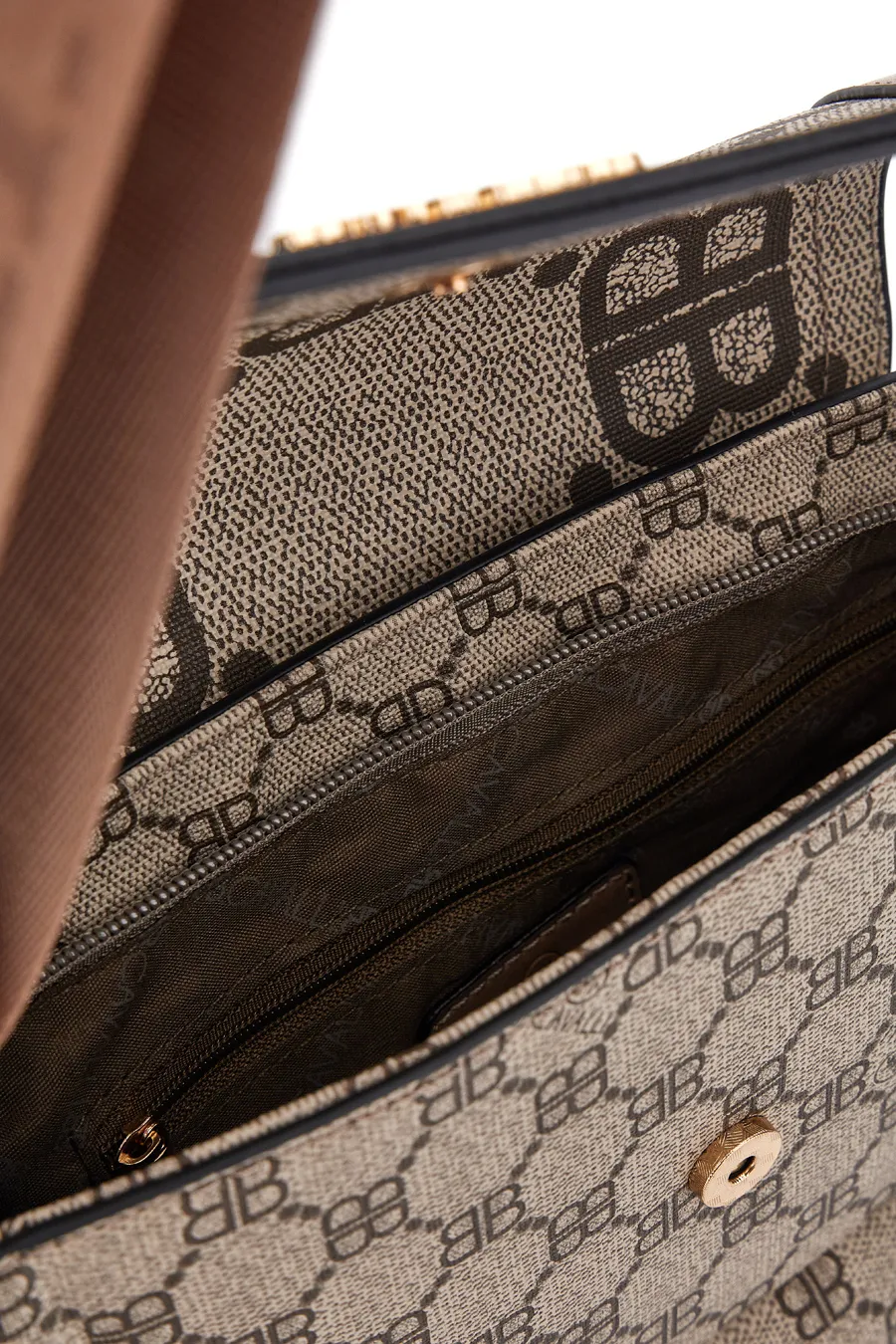 Borsa a Tracolla Khaki e Beige B Cavalli 1310