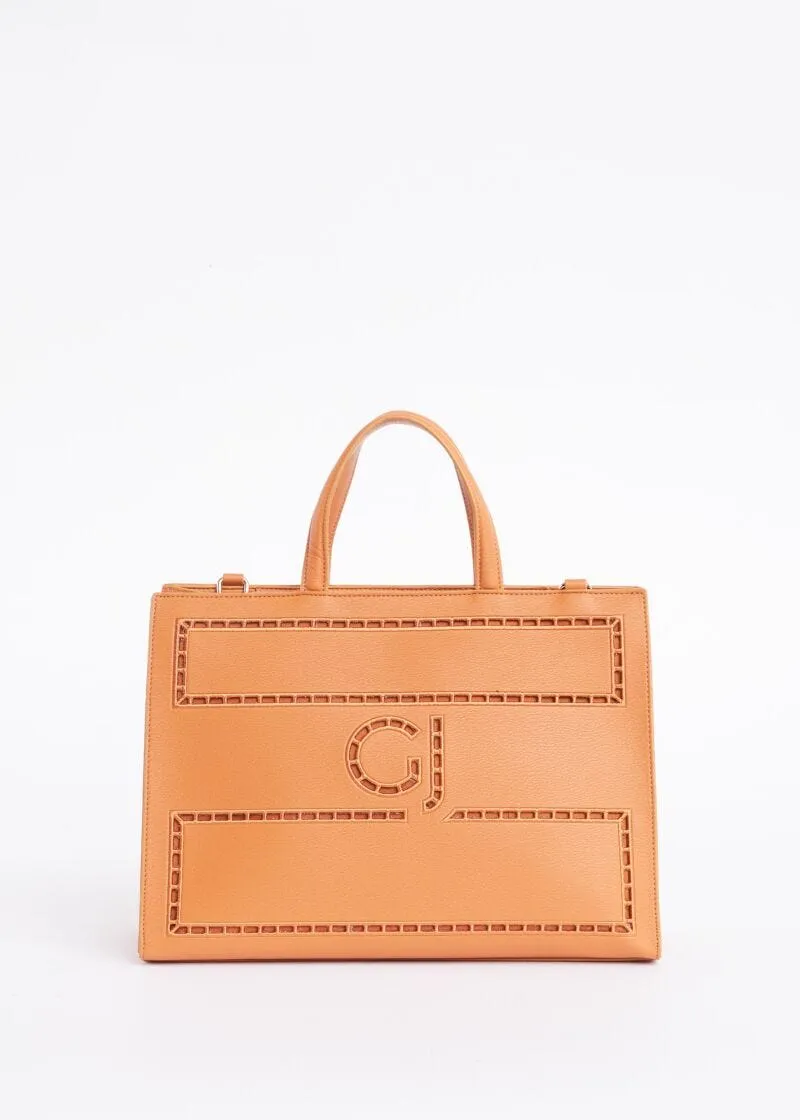 Borsa shopper con ricamo