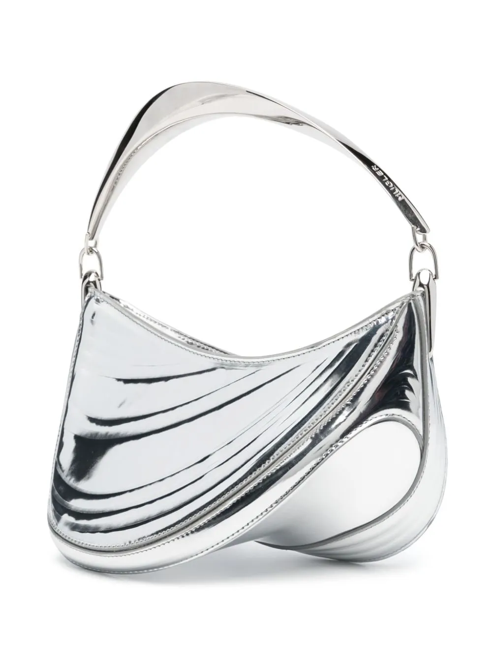 Borsa tote Curve 01 in argento - donna