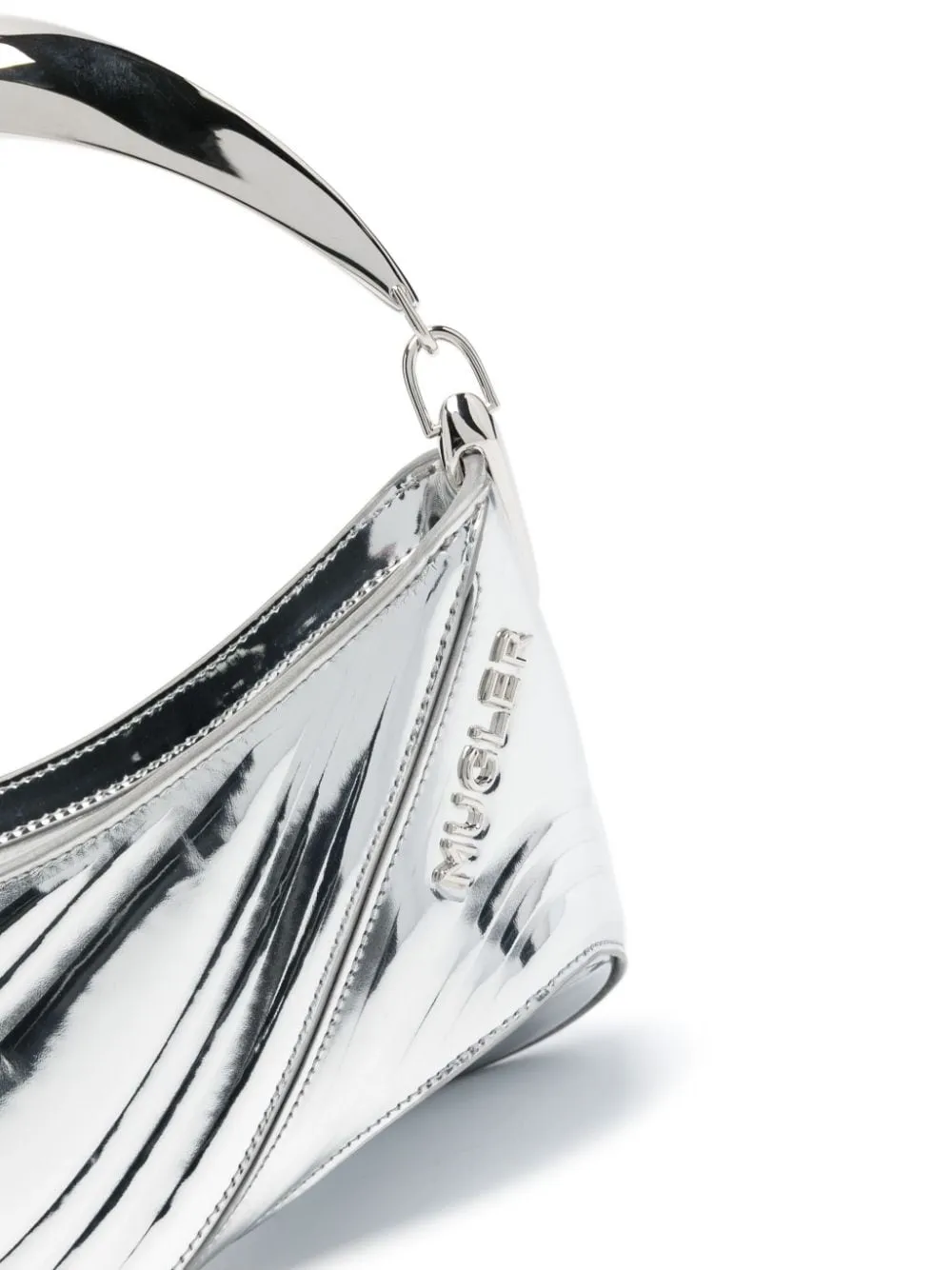 Borsa tote Curve 01 in argento - donna