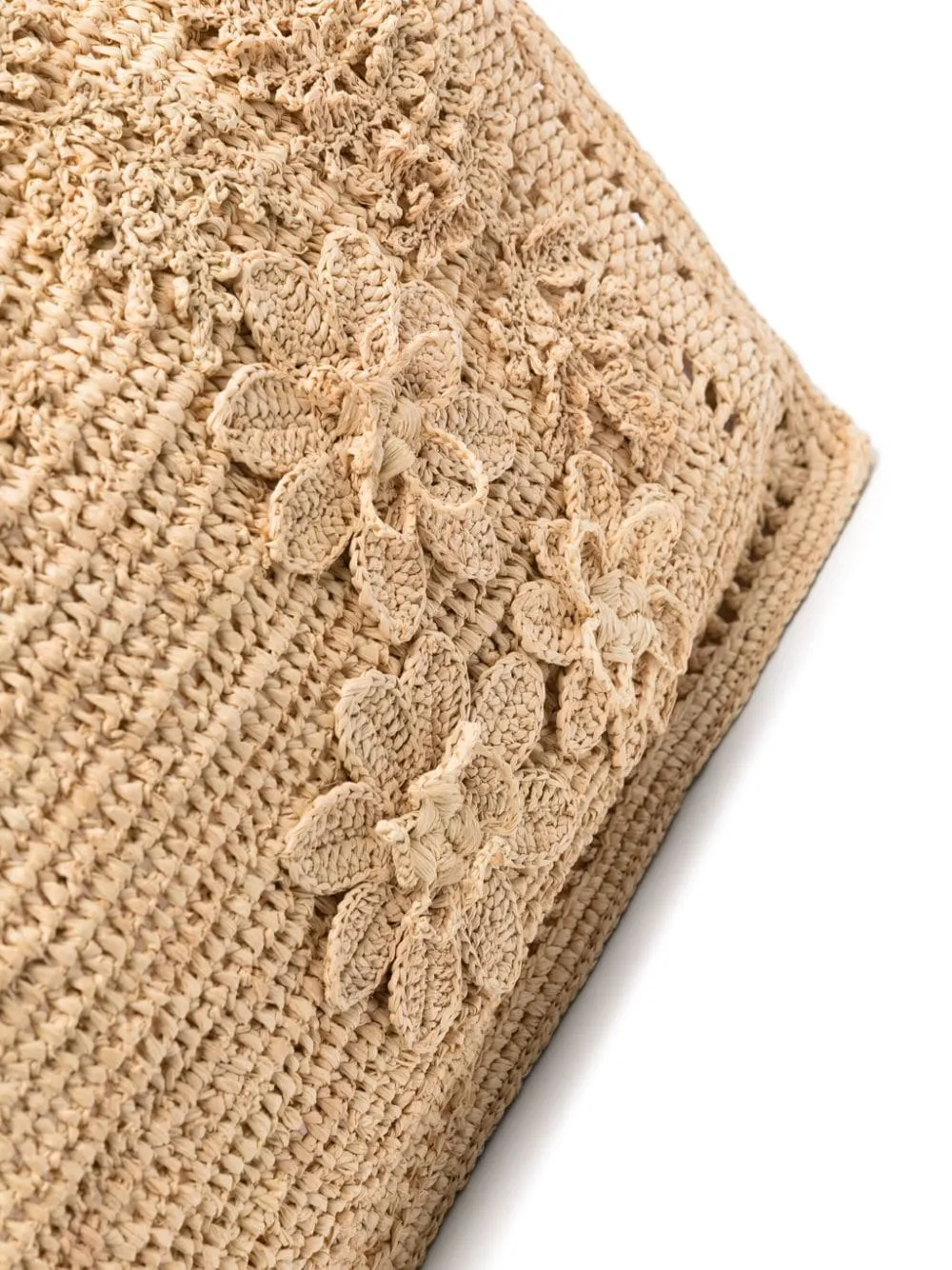 Borsa tote Floral in raffia beige Zimmermann - donna