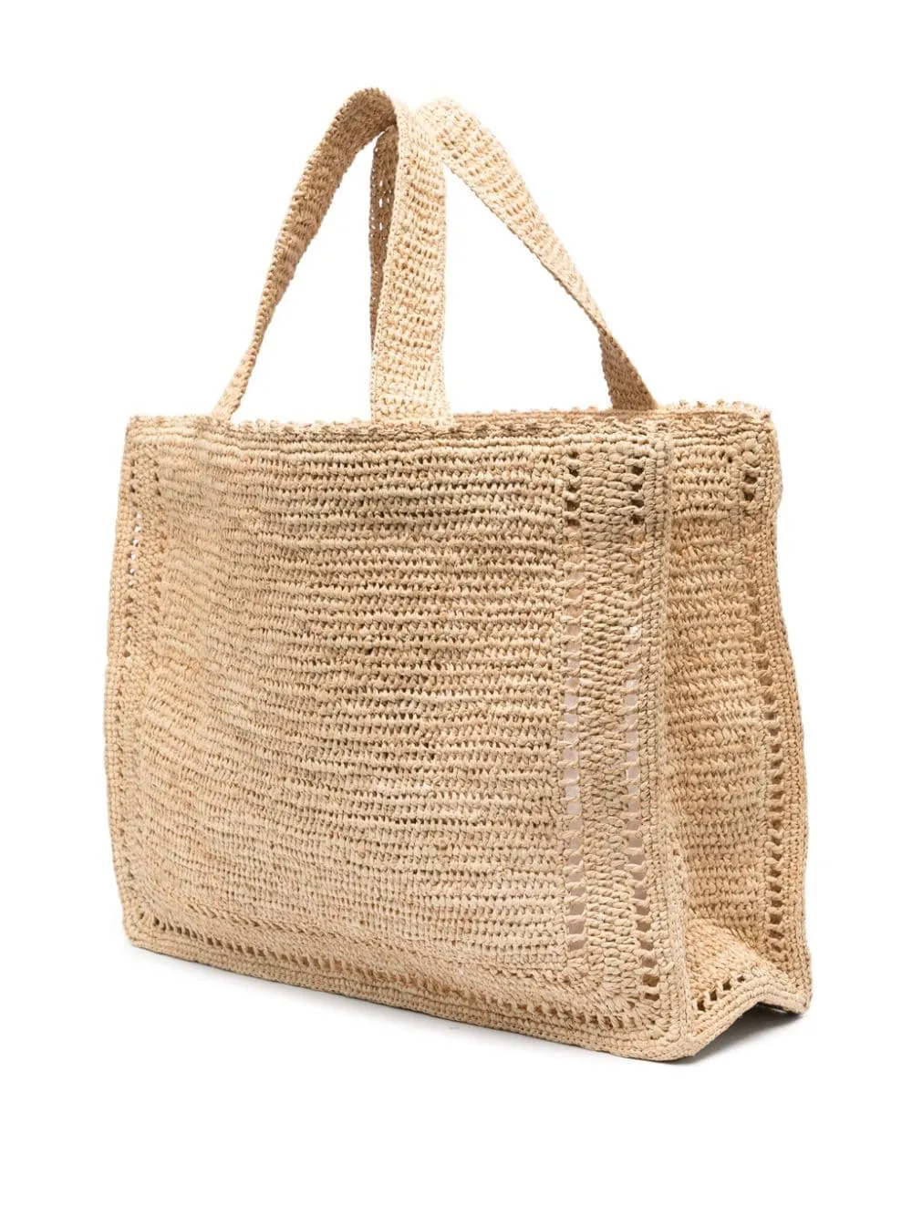 Borsa tote Floral in raffia beige Zimmermann - donna