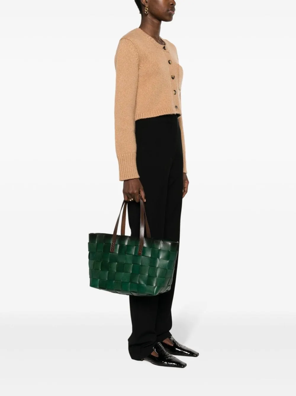 Borsa tote Japan in verde di DRAGON DIFFUSION - donna