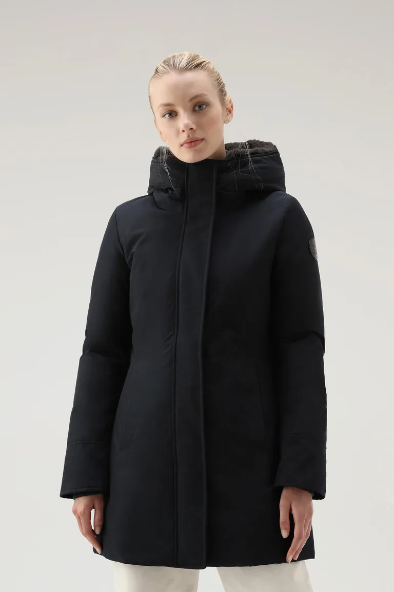 Boulder Parka in Ramar Cloth con cappuccio e collo removibile in pelliccia sintetica                                            
