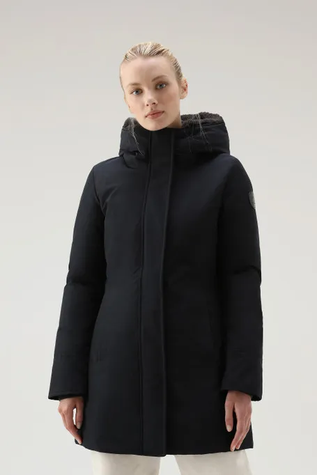 Boulder Parka in Ramar Cloth con cappuccio e collo removibile in pelliccia sintetica                                            