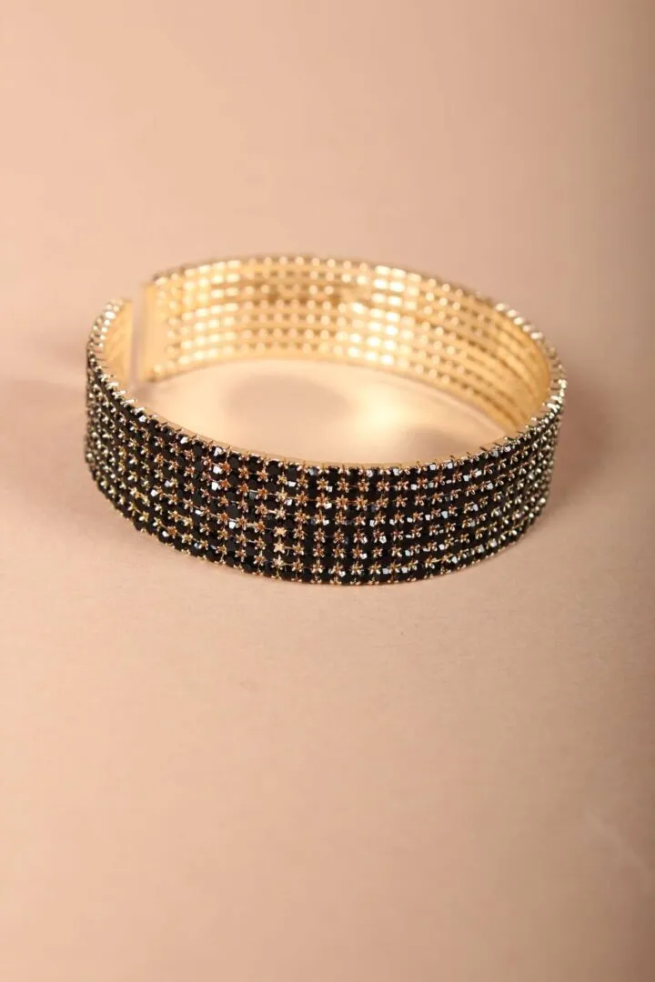 BRACCIALE STRASS – Nero
