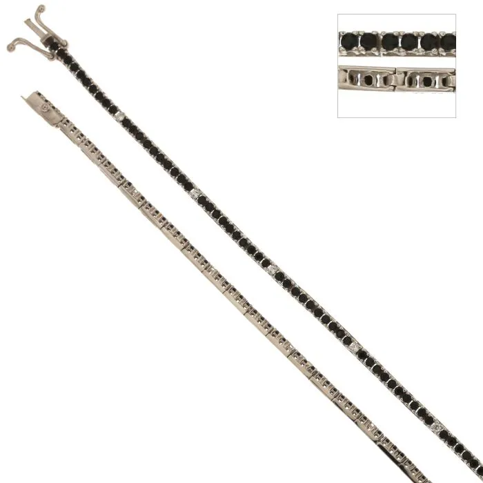Bracciale Tennis Oro Bianco Zirconi