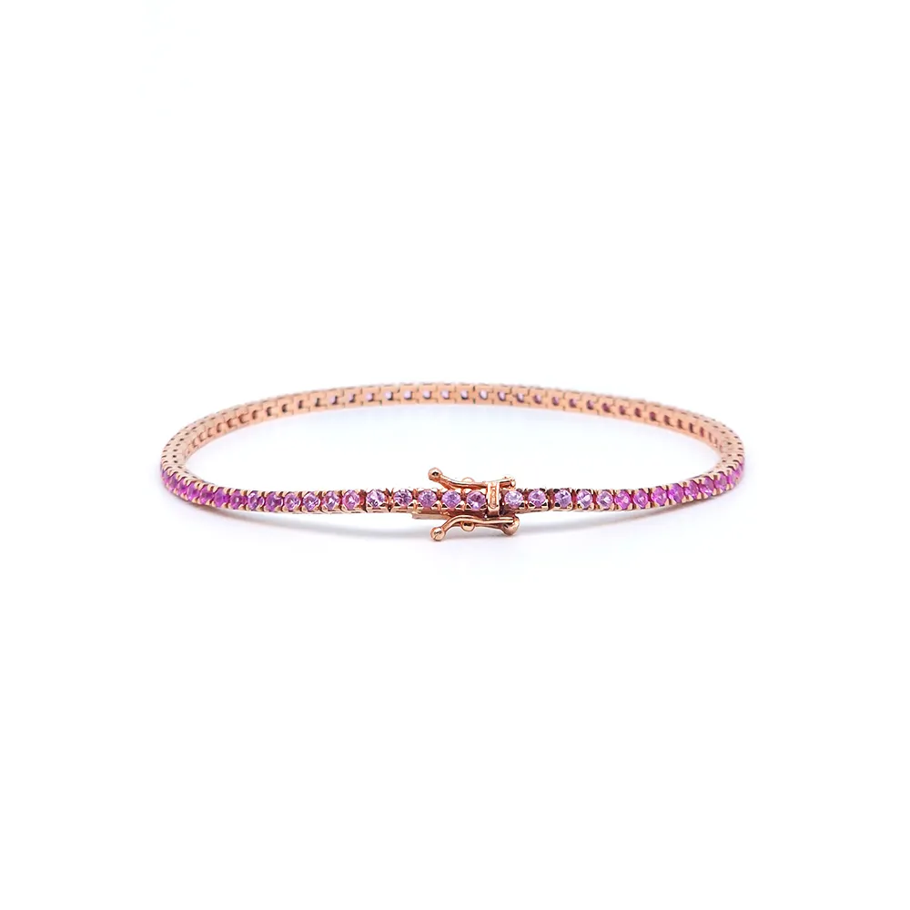 Bracciale Tennis Zaffiri Rossi Sfumati