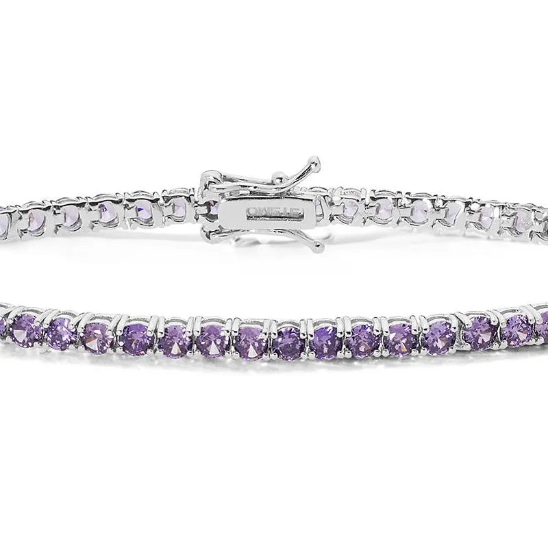 Bracciale Tennis Zirconi Viola Comete