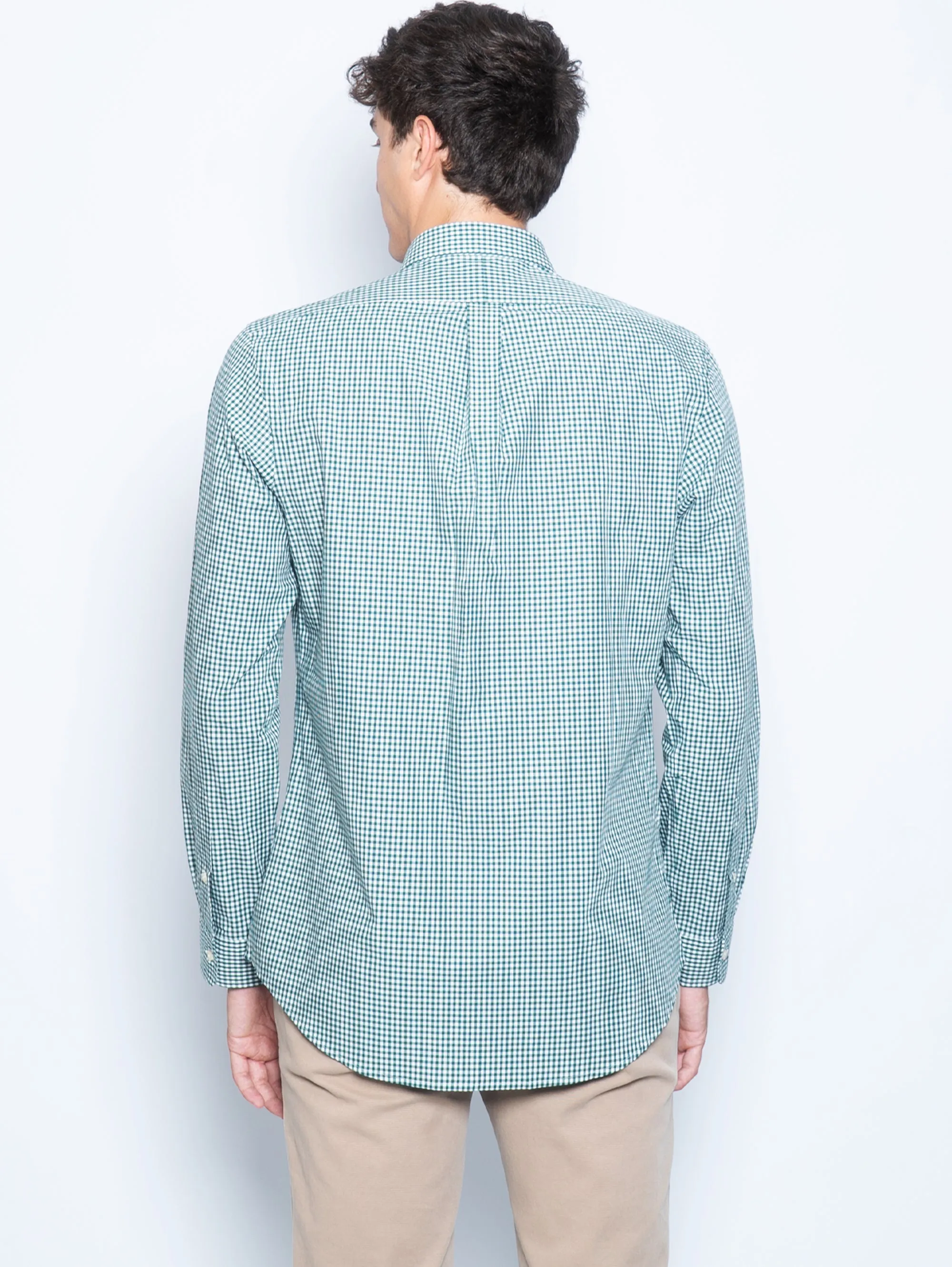 Camicia a Quadretti Bianco/Verde