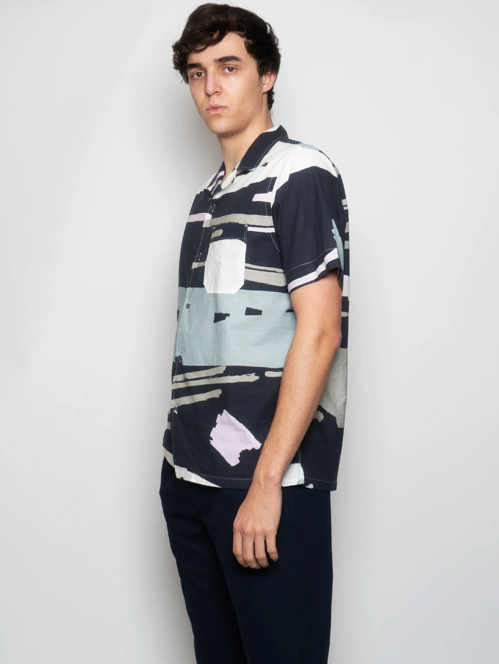 Camicia con Maniche Tre Quarti Multicolor