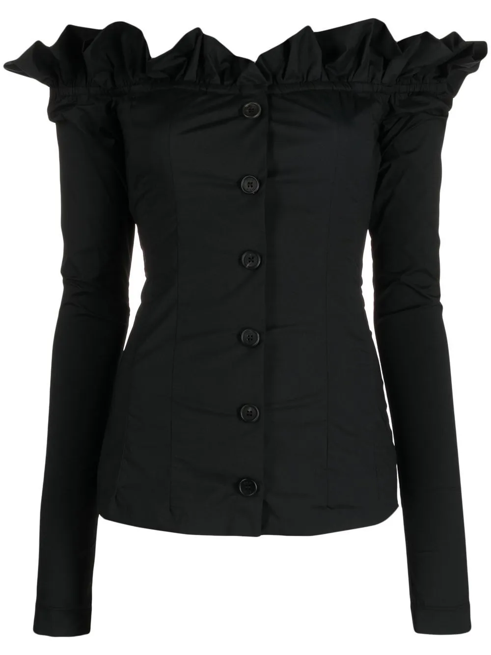 camicia con spalle scoperte