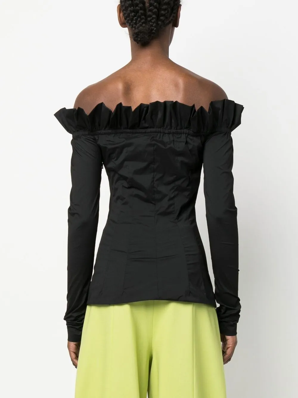 camicia con spalle scoperte
