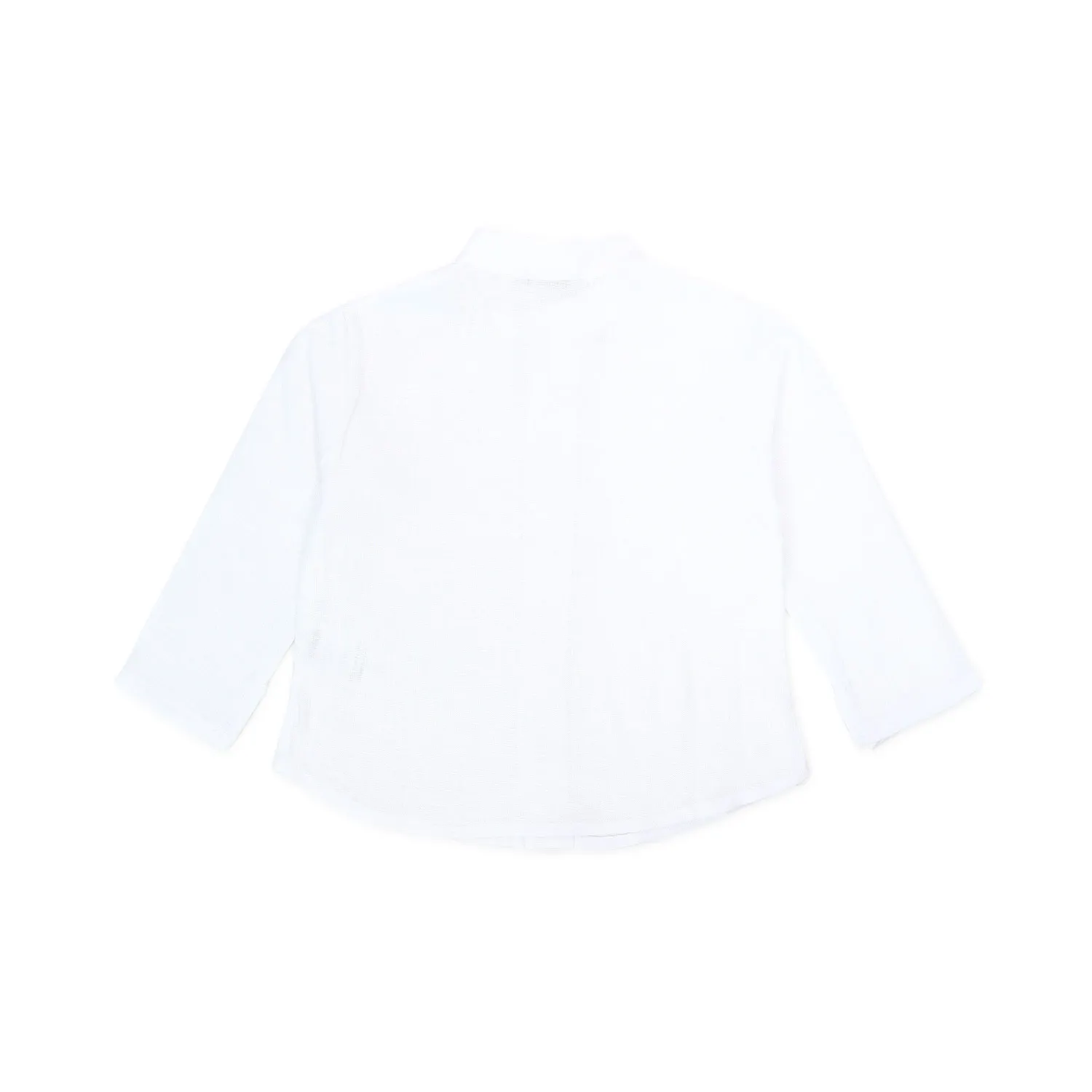 Camicia Coreana Bianca Di Lino Bebè